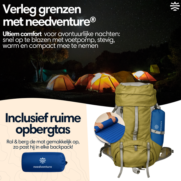 Slaapmat 1 persoon - 10cm blauw