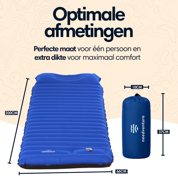 Slaapmat 1 persoon - 10cm blauw