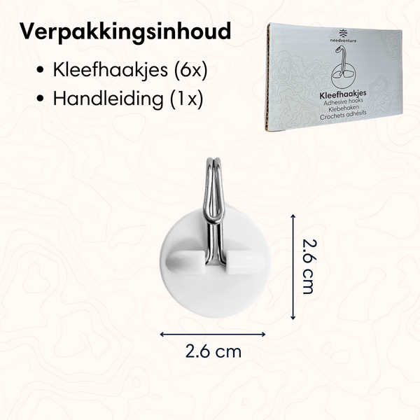 Adhesive Hooks for Mosquito Net - 6pcs