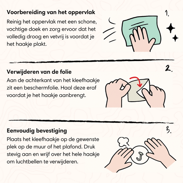 Adhesive Hooks for Mosquito Net - 6pcs