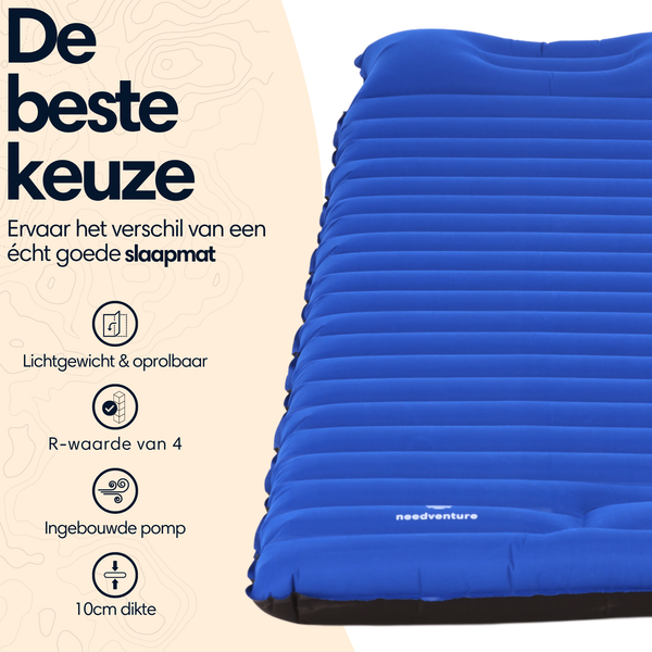 Slaapmat 1 persoon - 10cm blauw