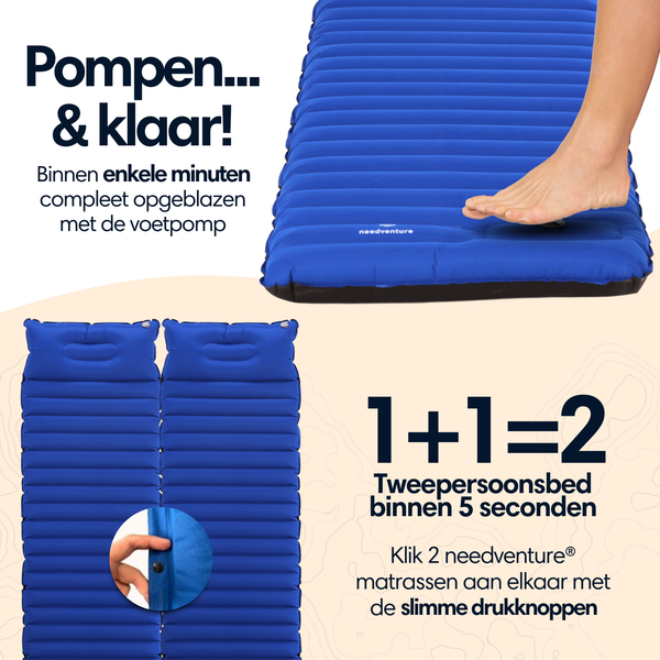 Slaapmat 1 persoon - 10cm blauw