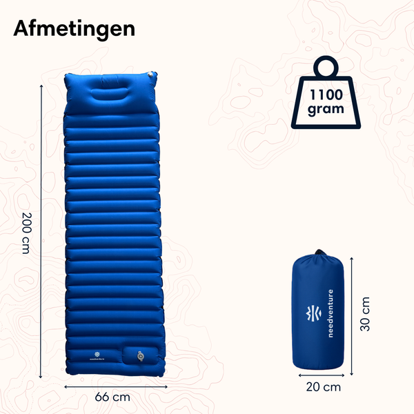 Sleeping mat 1 person - 10cm blue