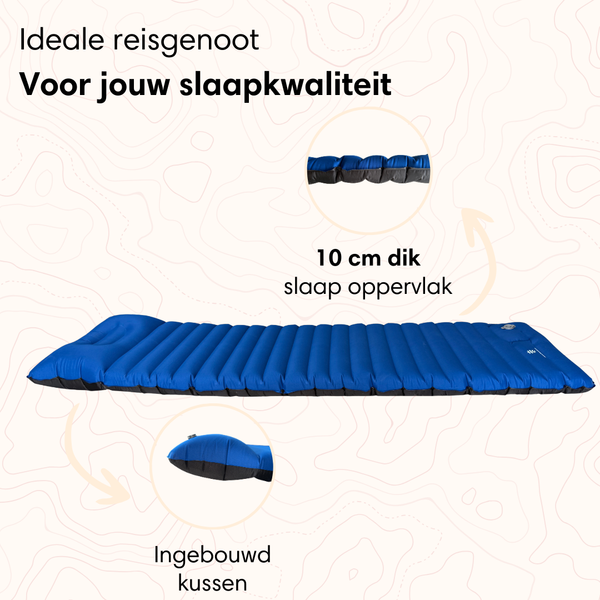 Sleeping mat 1 person - 10cm blue