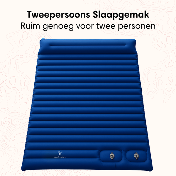 sleeping mat 2 person - 10 cm blue